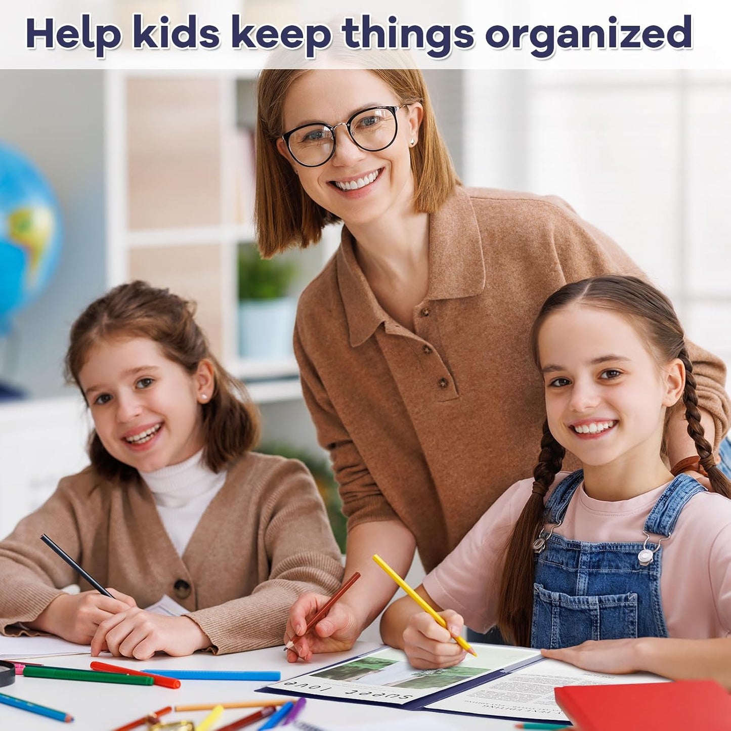 Henoyso 72 Pcs Plastic Take Home Folders with 2 Pockets Parent Teacher Classroom Communication Homework Folder for Students Parent Teacher Connect (Navy Blue)