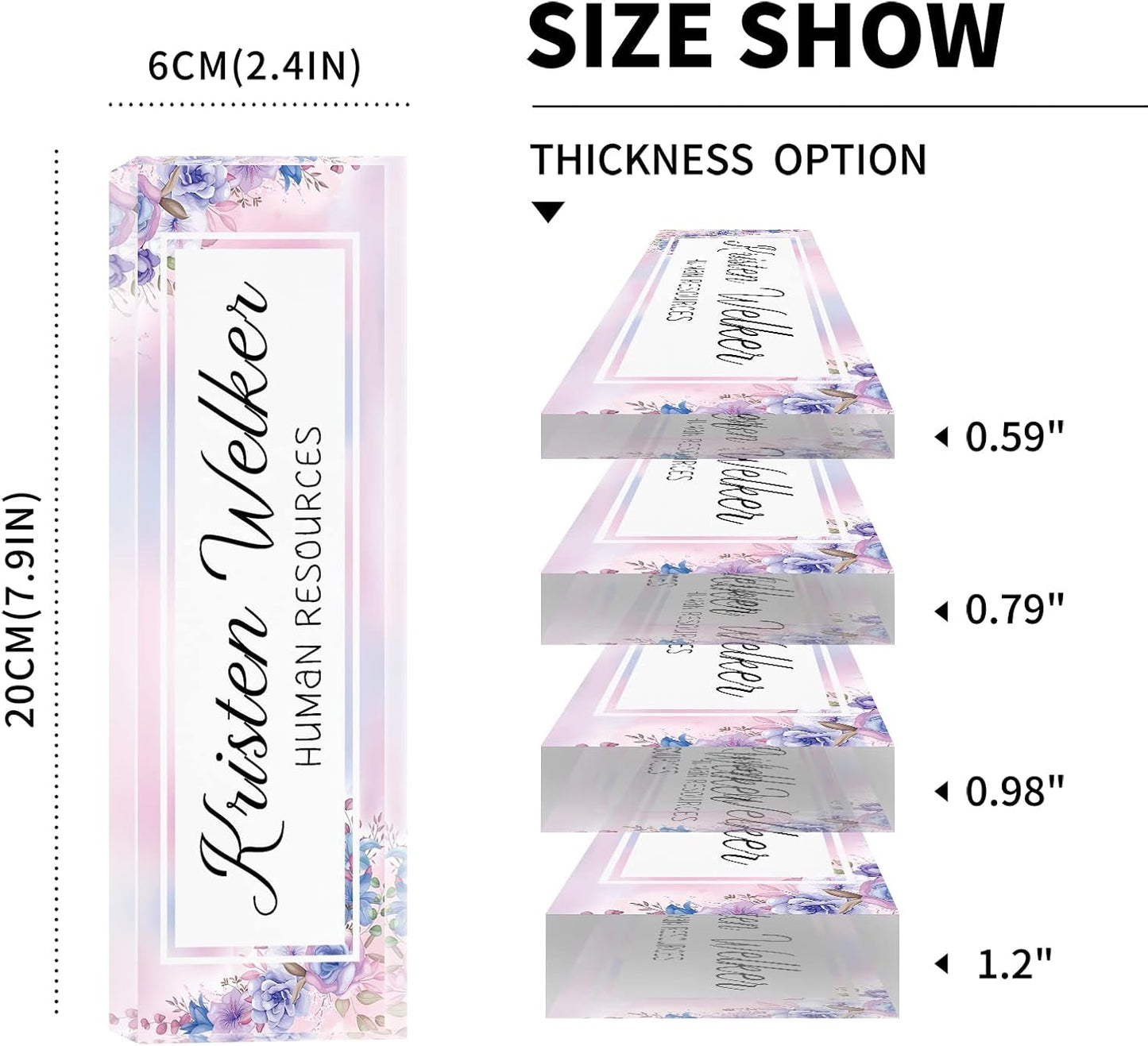 Gowelly Office Desk Name Plate Personalized |Custom Name Plates for Desk| Custom Employee Appreciation Gifts | Office Gifts for Women, Boss, Employee, Teacher, Social Worker-8