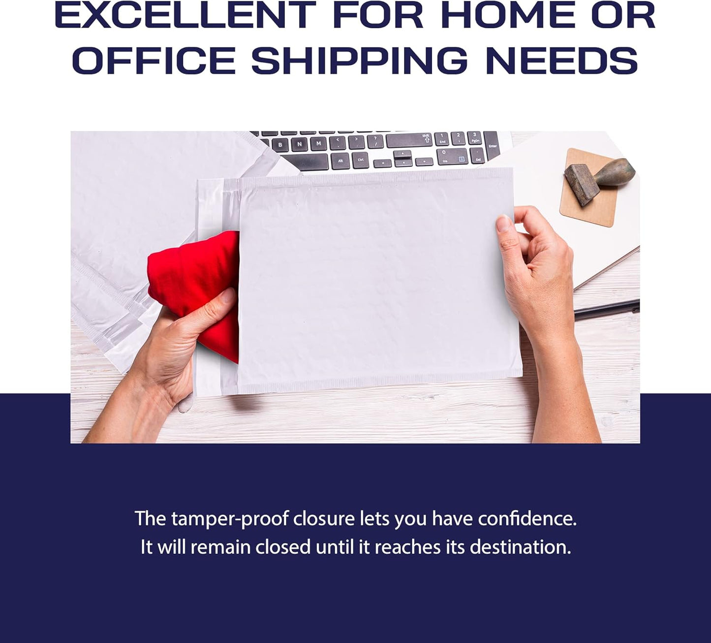 250-Pack Waterproof Poly Bubble Mailers 5 x 10 - Thick, Durable, Instant Seal Envelopes with Strong Adhesive - Protective Shipping Mailers for Jewelry, Cosmetics, SD Cards, USB Cables