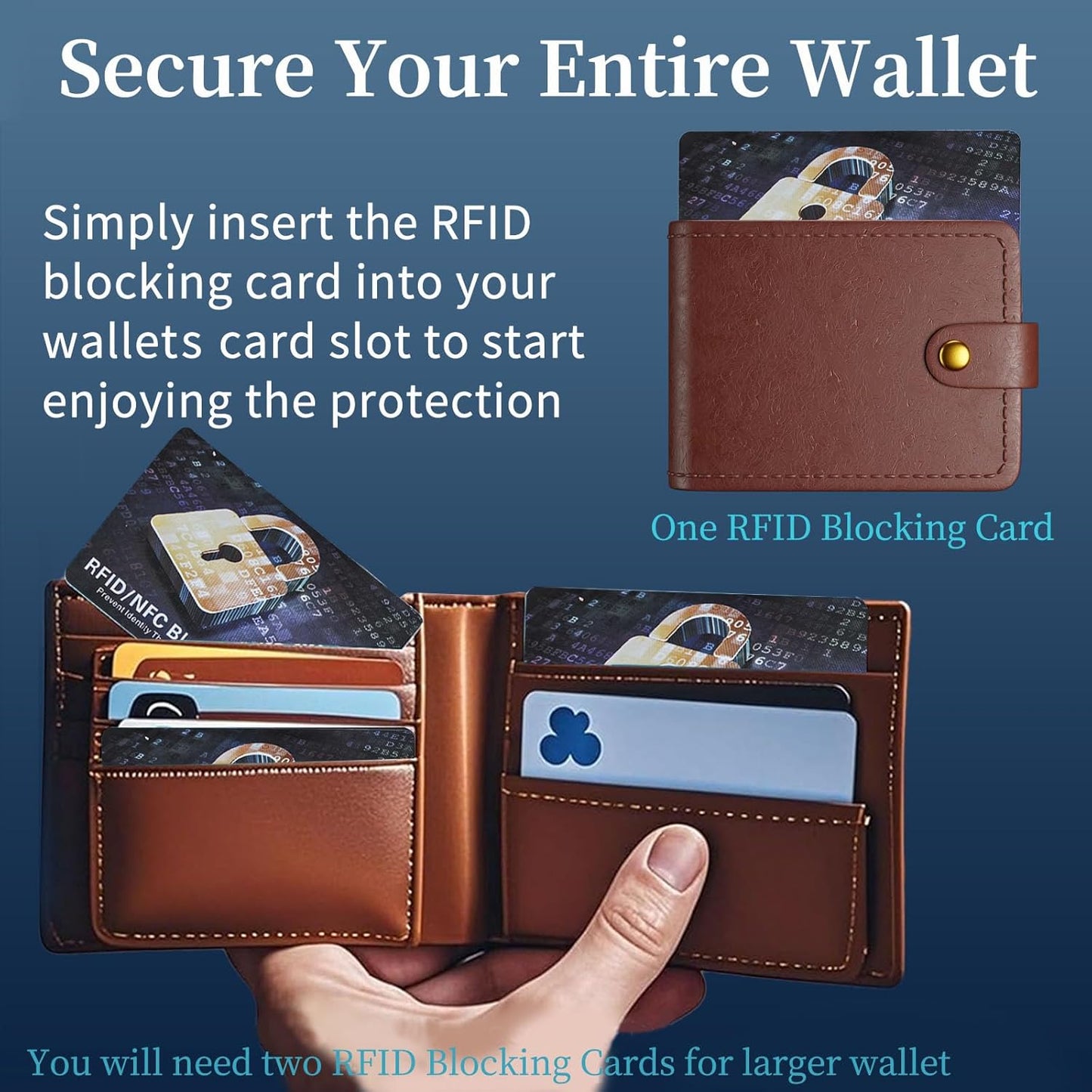 RFID Blocking Card, Contactless Bank Debit Credit Card Passport Protector, One Blocked Card Protects Entire Wallet Purse, ID/IC ATM Card Blocking for Wallet Protection(20 Pack)