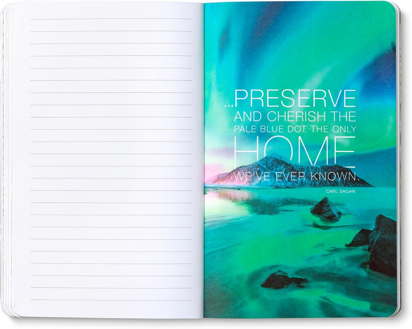 Compendium Softcover Journal - The world is grand, awfully big and astonishingly beautiful. – A Write Now Journal with 128 Lined Pages, 5″W x 8″H