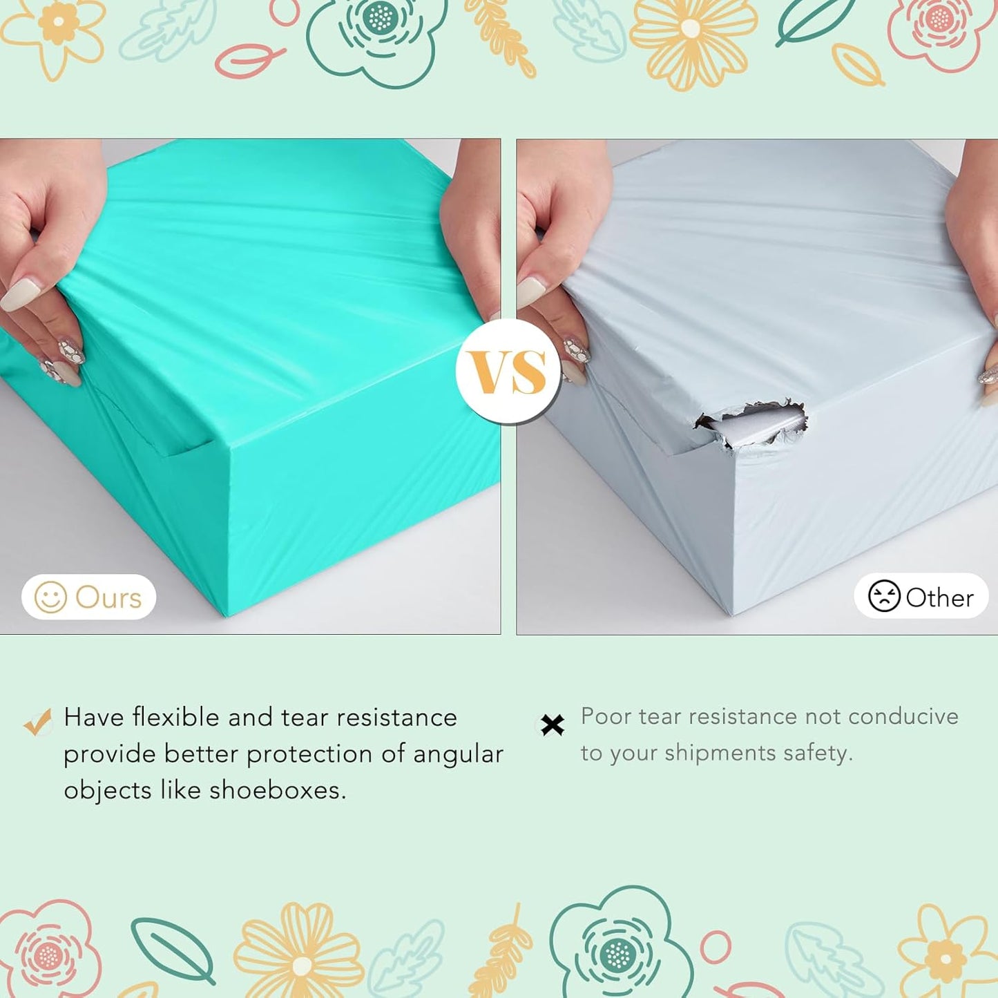 Fuxury 19x24 Inch 50 Pack Large Poly Mailers Shipping Envelopes,Self Adhesive Mailers Poly Shipping Bags for Clothing,Waterproof and Flexible Packaging Bag for Small Business(Teal)