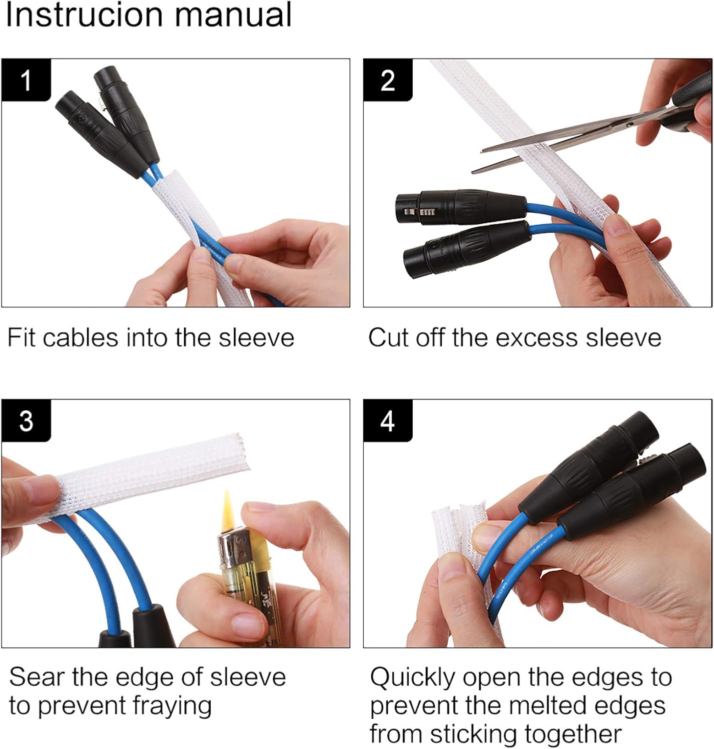 Alex Tech 10ft - 3/8 inch Cord Protector Wire Loom Tubing Cable Sleeve Split Sleeving for USB Cable Power Cord Audio Video Cable - Protect Cat from Chewing Cords - White