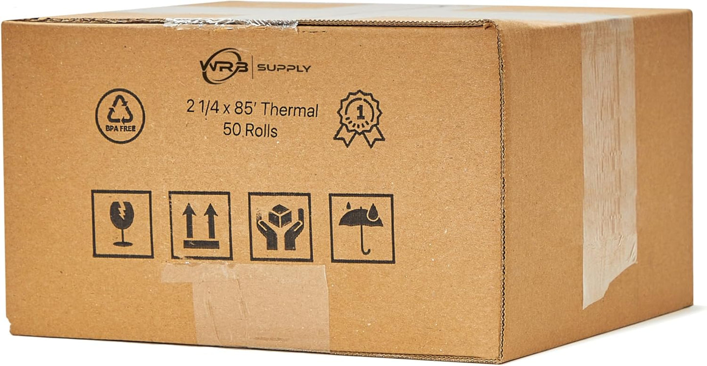 (50 Rolls) 2 1/4 x 85' First Data FD130 FD50 FD400 FD55 FD100Ti Thermal Paper