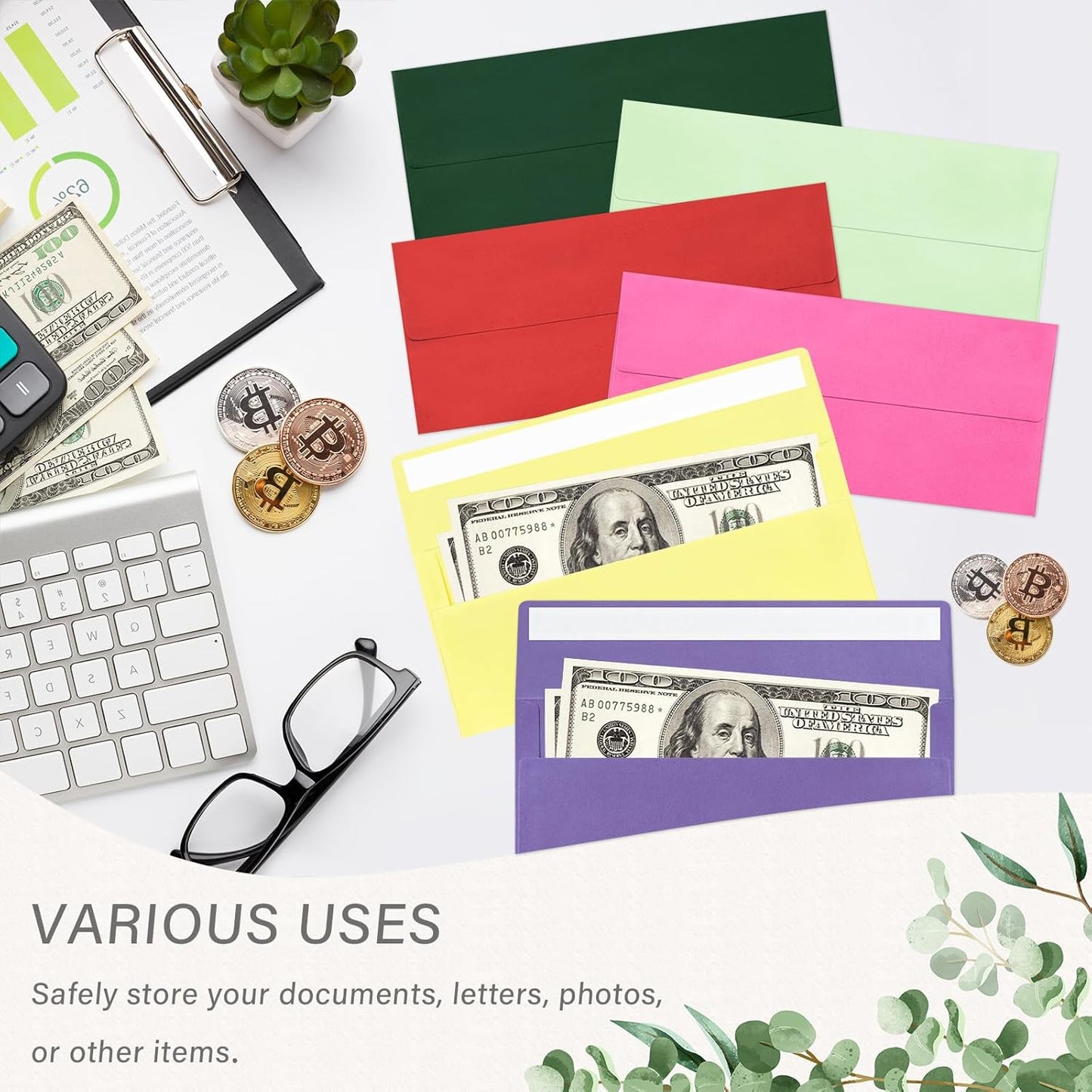 200 Pack #10 Business Envelopes, Self Seal Standard Light Green Envelopes for Secure Business & Legal Mailing, Office, Checks, Letter, Invoices, 4 1/8 x 9 1/2 Inches