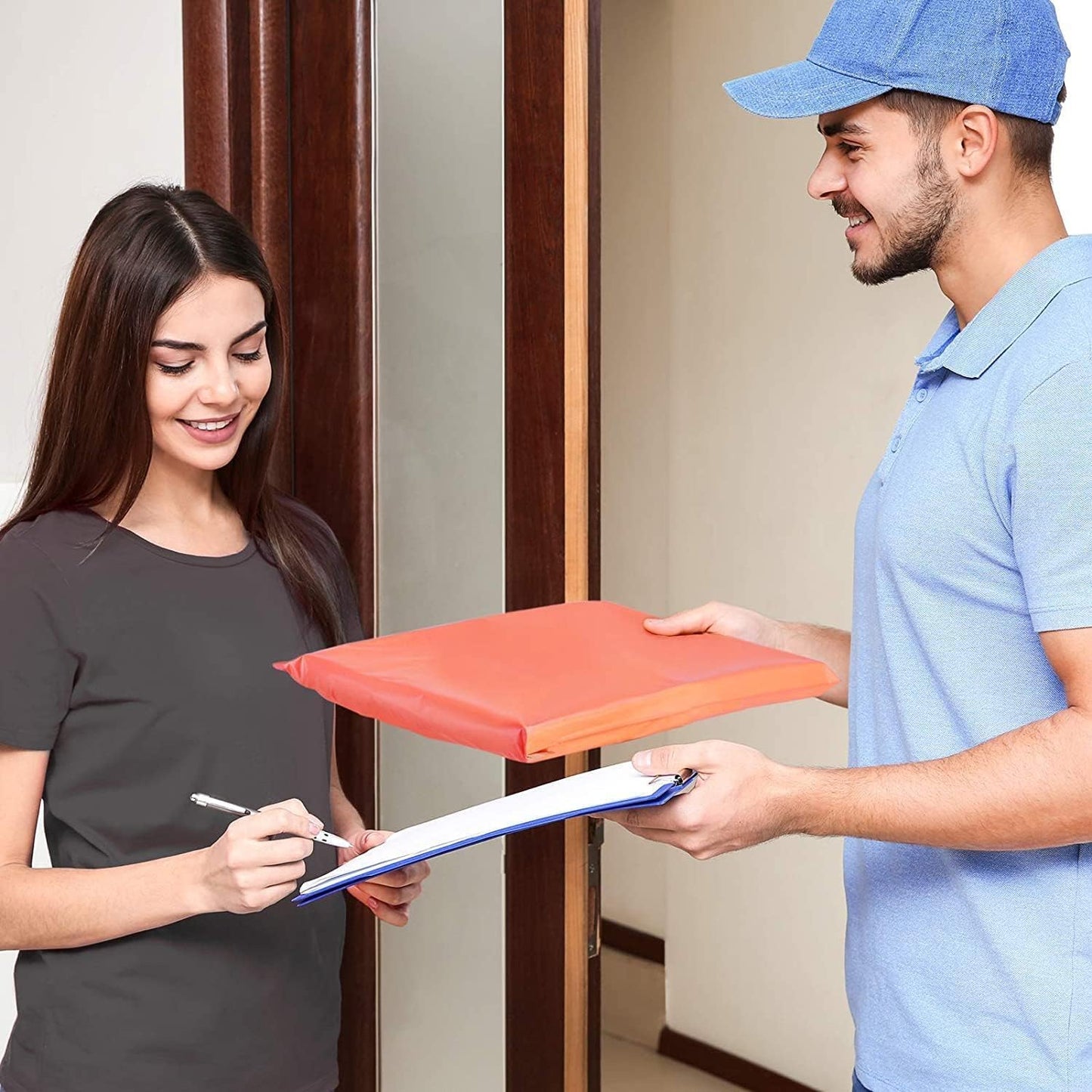 Metronic Poly Mailers 12X15.5 500Pack, Strong Adhesive Shipping Envelopes for Clothing, Waterproof Shipping Bags for Small Businesses, Flexible Mailers Poly Bags, Packages Bags Peach Pink