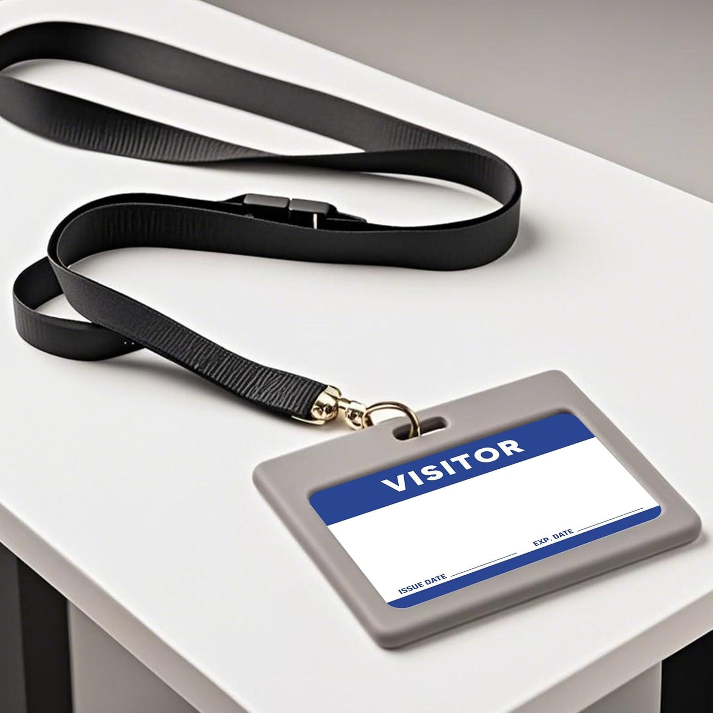 Visitor Pass Stickers – 300 Writable Name Tag Labels, 2 x 3 Inch, Self-Adhesive Identification Badges for Office, School, Events (300Pcs-Fluorescent Blue)