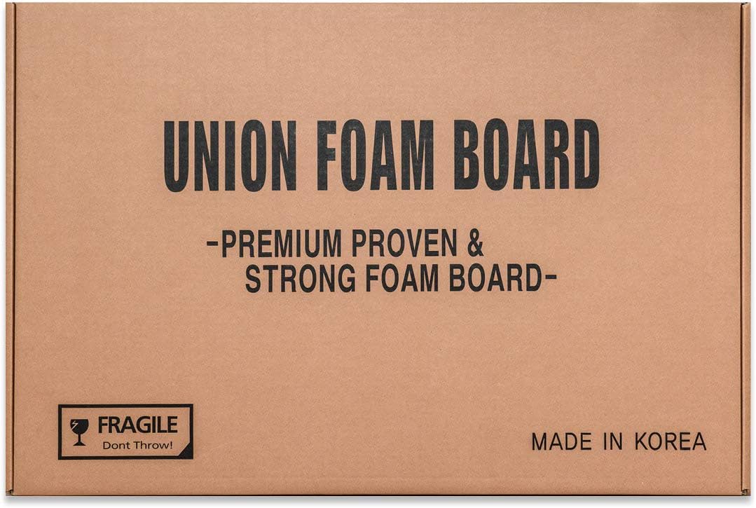 Union Premium Black Foam Board 24 x 36 x3/16" 10-Pack : Matte Finish High-Density Professional Use, Perfect for Presentations, Signboards, Arts and Crafts, Framing, Display (Black, 24 x 36 x 3/16")