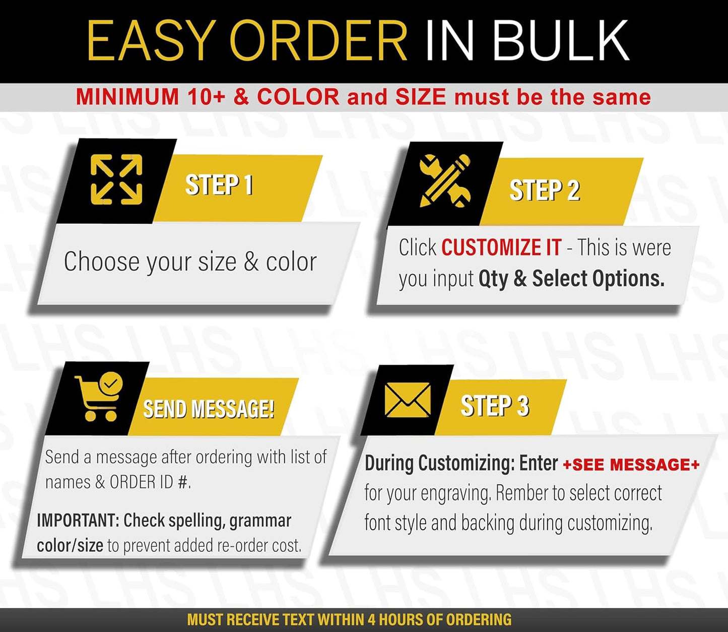 Door Name Plate Personalized for Office Pink Plastic Name Plate Black Letters - Made in USA 2x8 B12