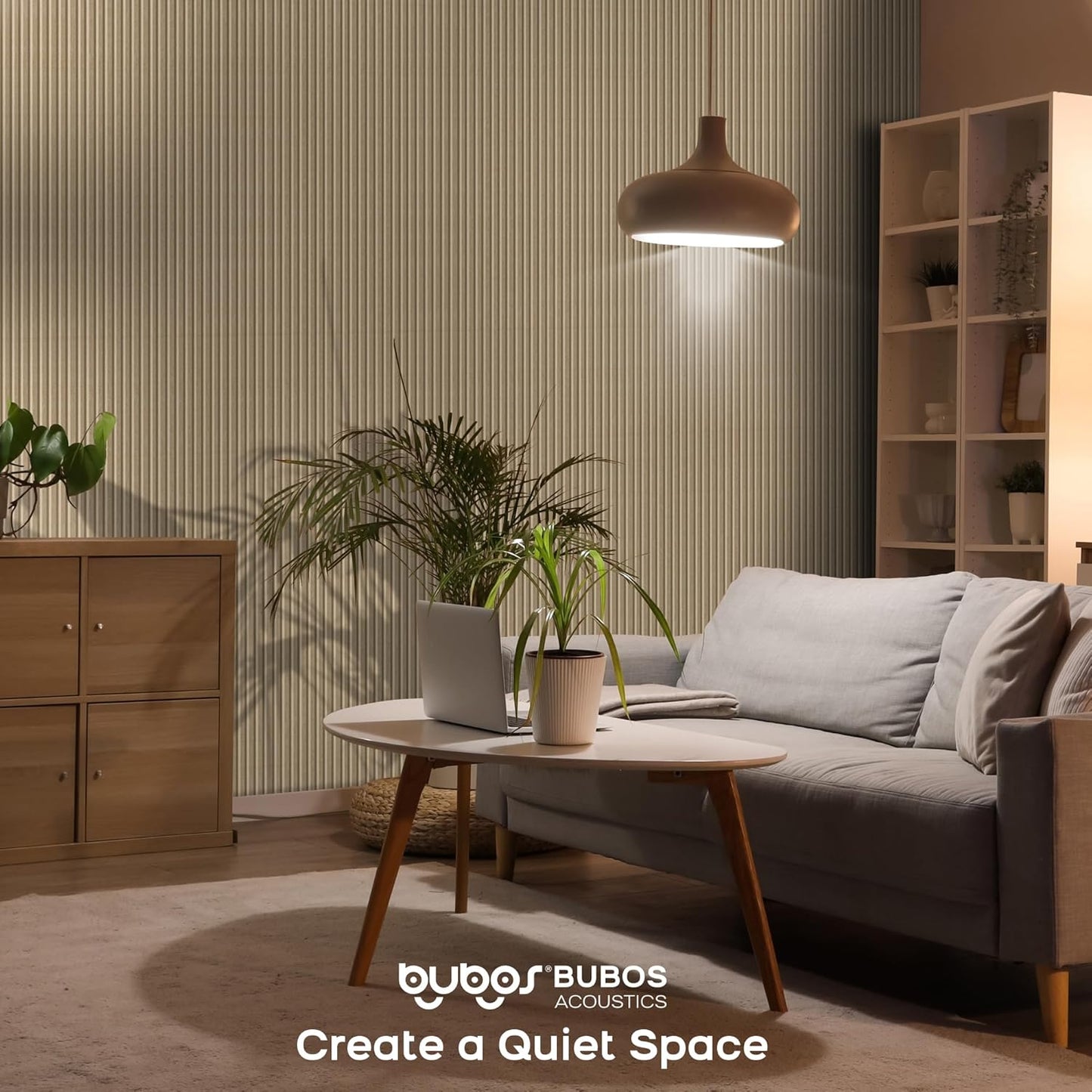 BUBOS 10 Pack Large Acoustic Panels,47.2" X 23.6" X 0.4" Acoustical Wall Panel,Self-Adhesive Sound Proof Foam Panels, Decorative Soundproof Wall Panels for Home Studio Office (Camel)