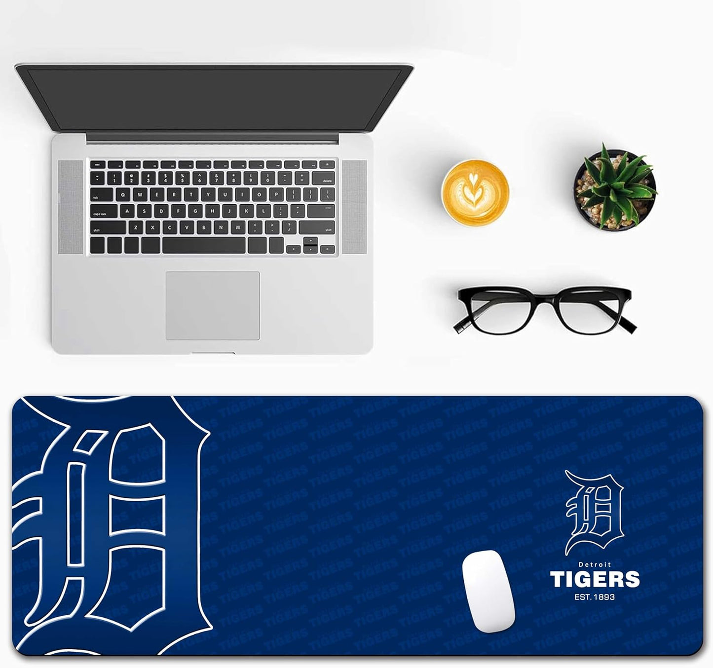 Waterproof Mouse Pad - Extended Contour Mouse Mat for Home and Office, Large Gaming Mousepad Laptop Keyboard Mat with Non-Slip Rubber Base, Stitched Edges