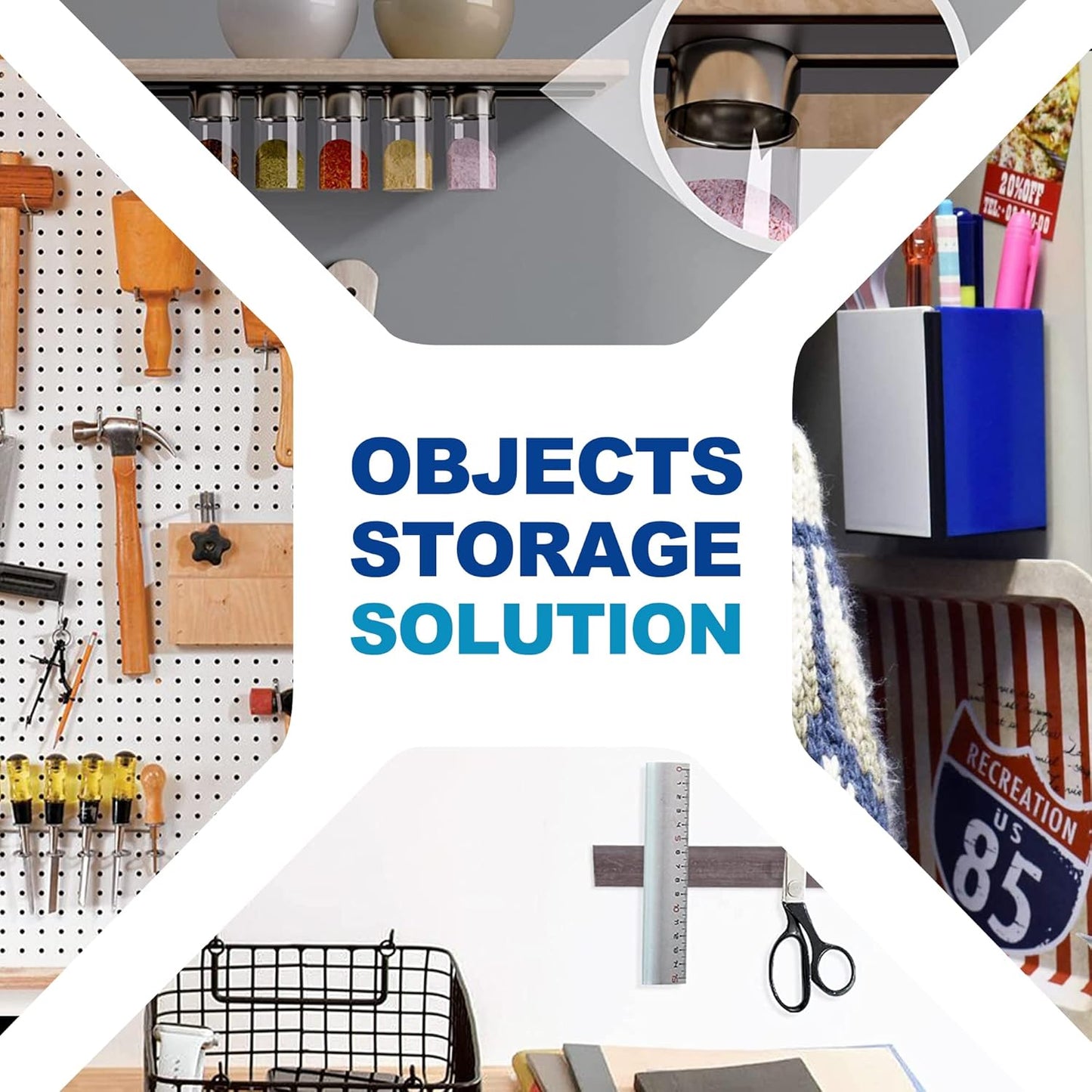 Rammos Magnetic Strips with Adhesive Backing 3 Pack(Each 6 inches x 1 inch) Extra Strong and Heavy Duty Adhesive Magnetic Strips for Tools, Knifes, and Crafts