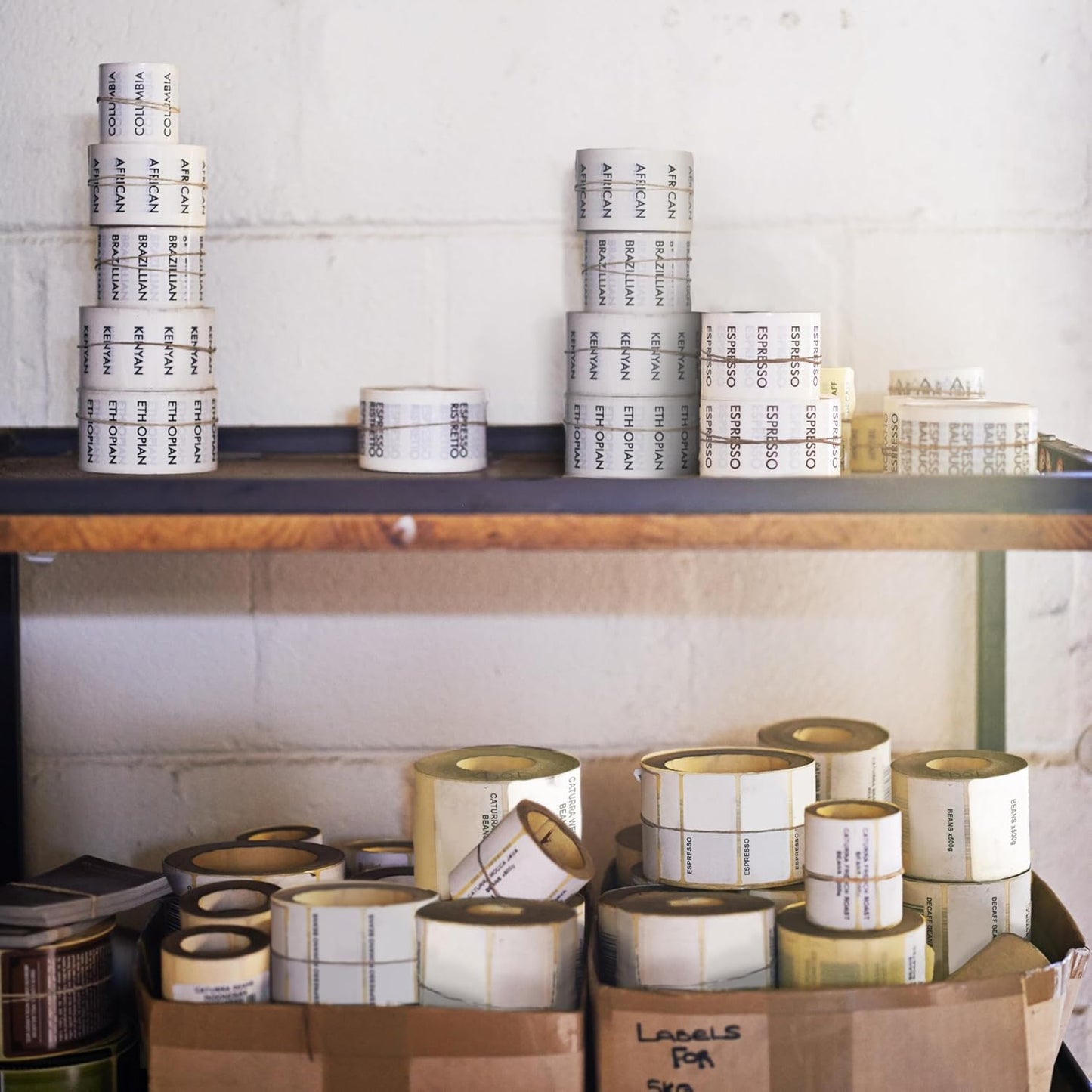 PSBM Thermal Transfer Labels, 4x3 Inch, 4 Rolls, 1960 Labels/Roll, 3 Inch Core, Perforated, Must Have Thermal Ribbon (Not Included)