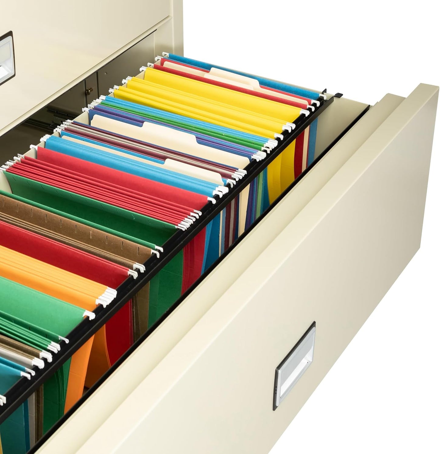 44 inch Wide 2-Drawer Lateral Fireproof File Cabinet – Legal and Letter Size Filing – Key Lock – Water Resistant – Fire Safe and Impact Rated – Putty Finish – Model LAT2W44P