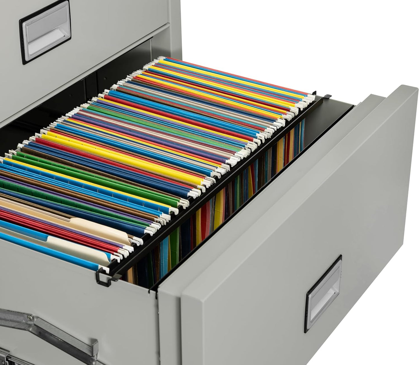 31 inch Wide 2-Drawer Lateral Fireproof File Cabinet – Legal and Letter Size Filing – Key Lock – Water Resistant – Fire Safe and Impact Rated – Light Gray Finish – Model LAT2W31LG