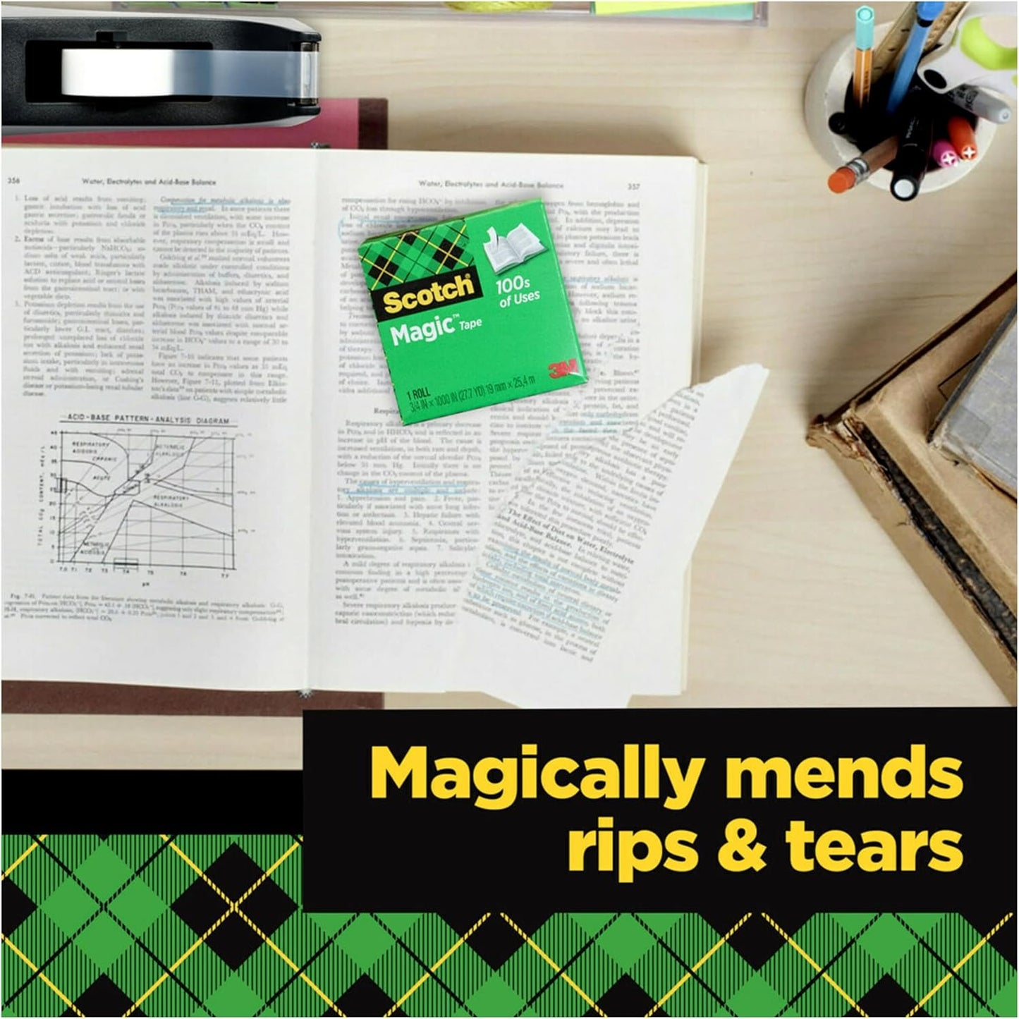 Scotch Magic Tape, 12 Rolls, Numerous Applications, Invisible, Engineered for Repairing, 3/4 x 1000 Inches, Boxed