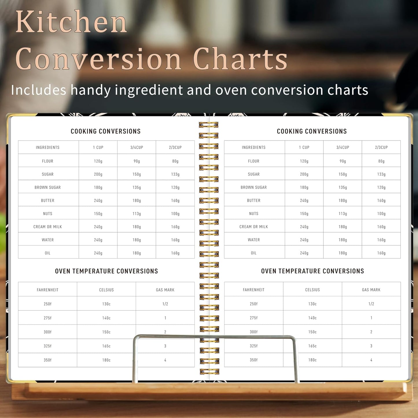 GOLDPEI Blank Recipe Book to Write in Your Own Recipes, Blank Cookbook with 175 Pages for Family Cooking Lover, Recipe Notebook with Tab Sticker Sheets, Recipe Journal, Hardcover, 7.5" x 9.5"