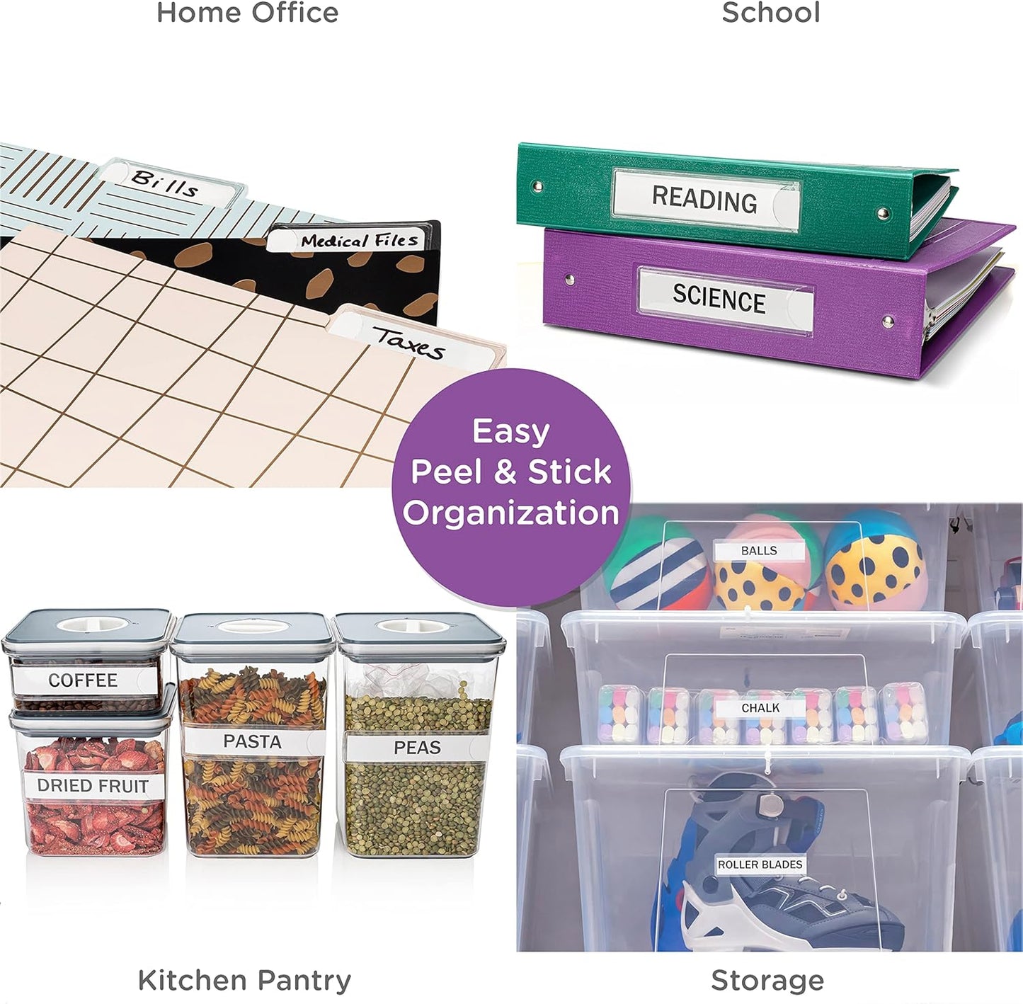 Carstens - 60 Pack, Clear Binder Spine Insert Adhesive Pockets, 5.375 x 1.375 Inch Heavy Duty Vinyl (1639-0010) - Ideal for 1.5-4 Inch Ring Binder Spines and Medical Charts