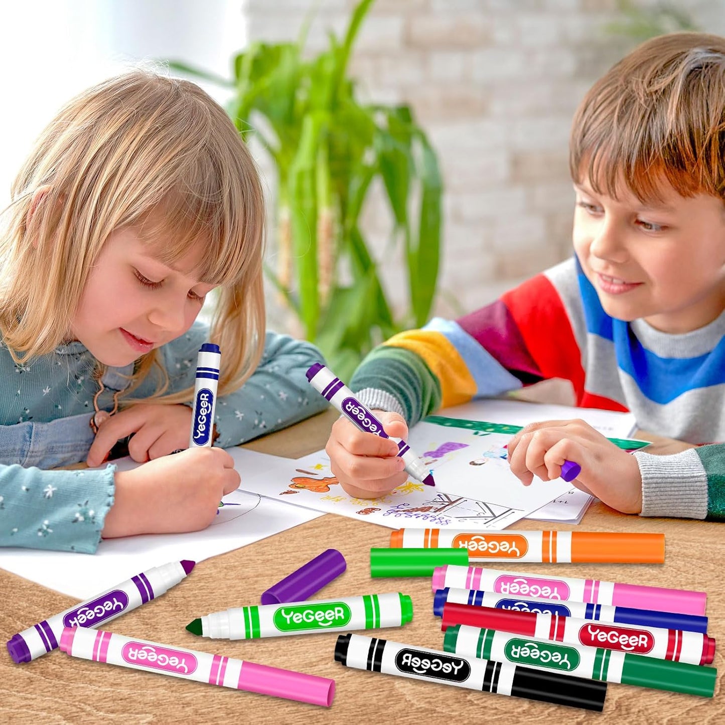 320 Count Washable Markers Bulk – 16 Assorted Colors, Broad Tip Markers for Kids, Teachers, and Classroom Supplies, Perfect for Art and Coloring.