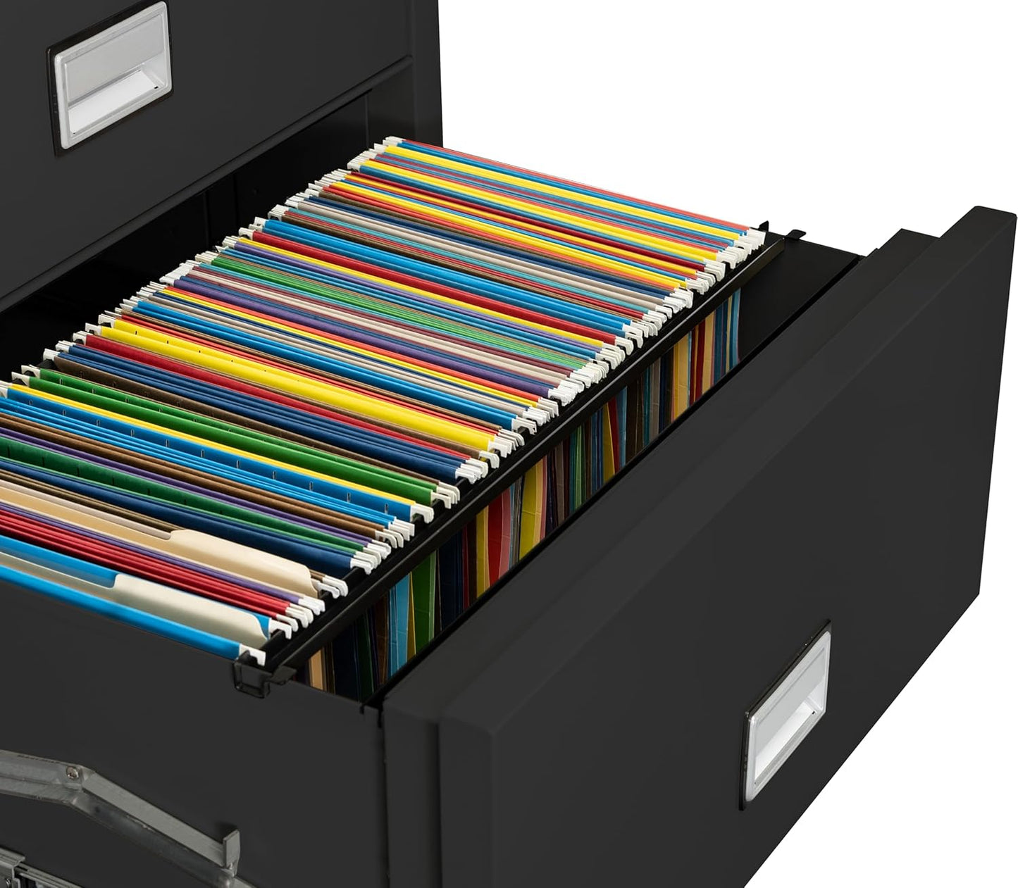 31 inch Wide 2-Drawer Lateral Fireproof File Cabinet – Legal and Letter Size Filing – Key Lock – Water Resistant – Fire Safe and Impact Rated – Black Finish – Model LAT2W31B