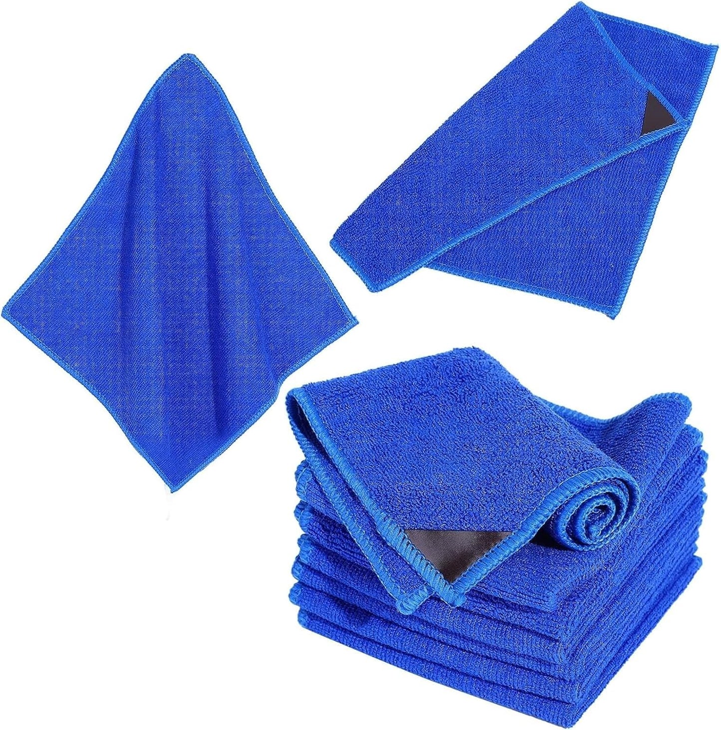 Nuenen 24 Packs Magnetic Cleaning Cloth Microfiber Dry Erase Eraser Magnetic Whiteboard Eraser Reusable Washable Dry Erase Cloth for Office Classroom Home, 10'' x 10''