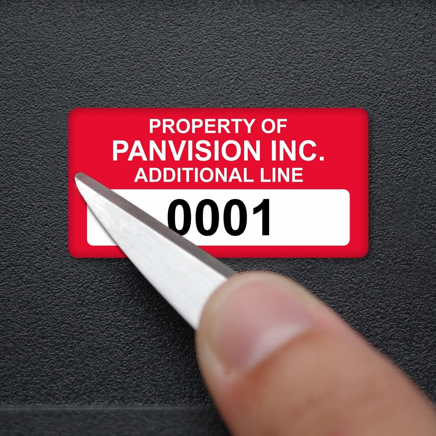 MyAssetTag Custom Asset Labels with Sequential Numbering | 0.75" x 1.5" 100% Aluminum Foil Tags with High-Bond Acrylic Adhesive, Pack of 100, Made in USA