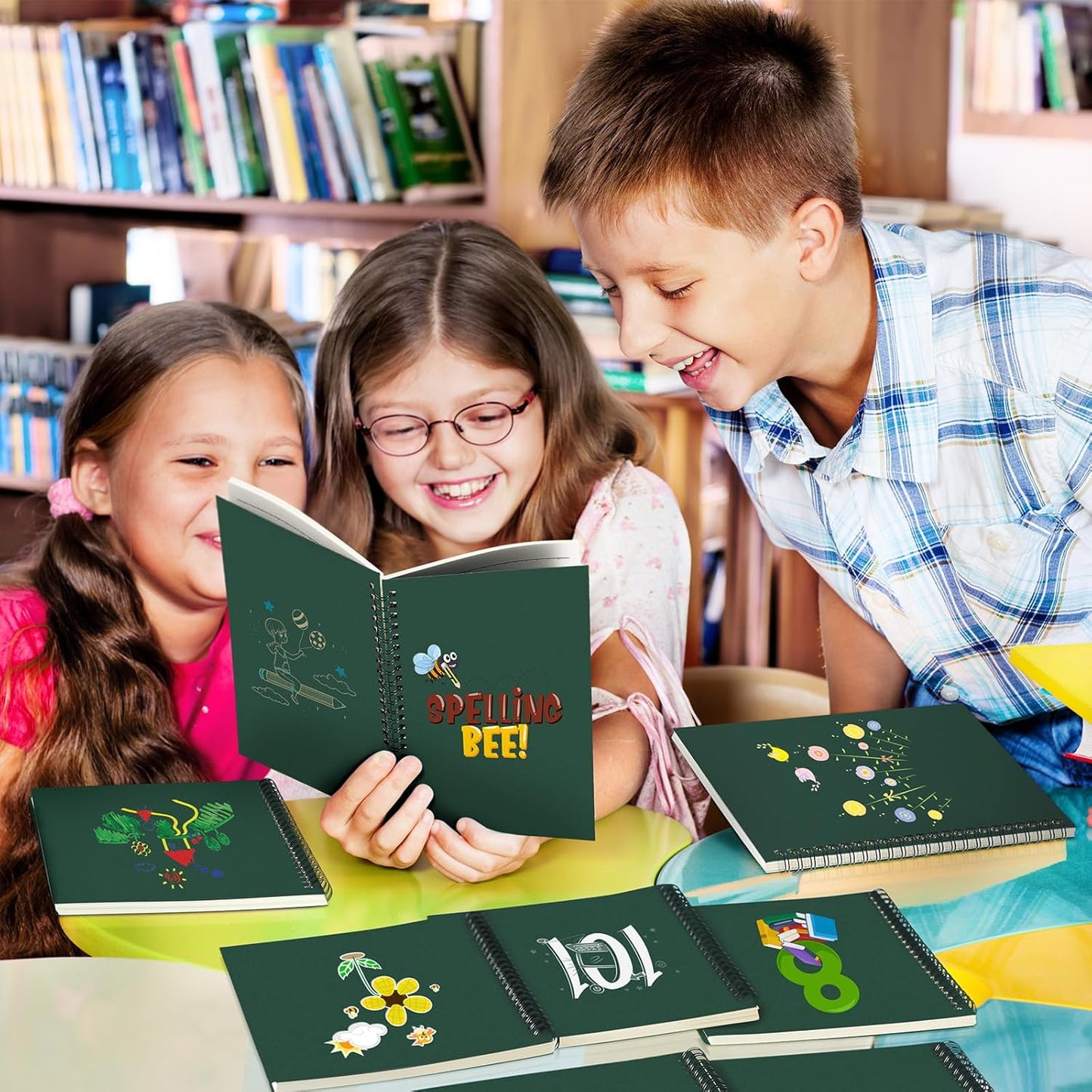 Yahenda Spiral Notebook Bulk A5 Journal Lined 8.3'' x 5.5'' Writing Composition Paper Small Notepad Subject Notebook for Students Office Business Back to School Supplies(Deep Green,108 Pcs)