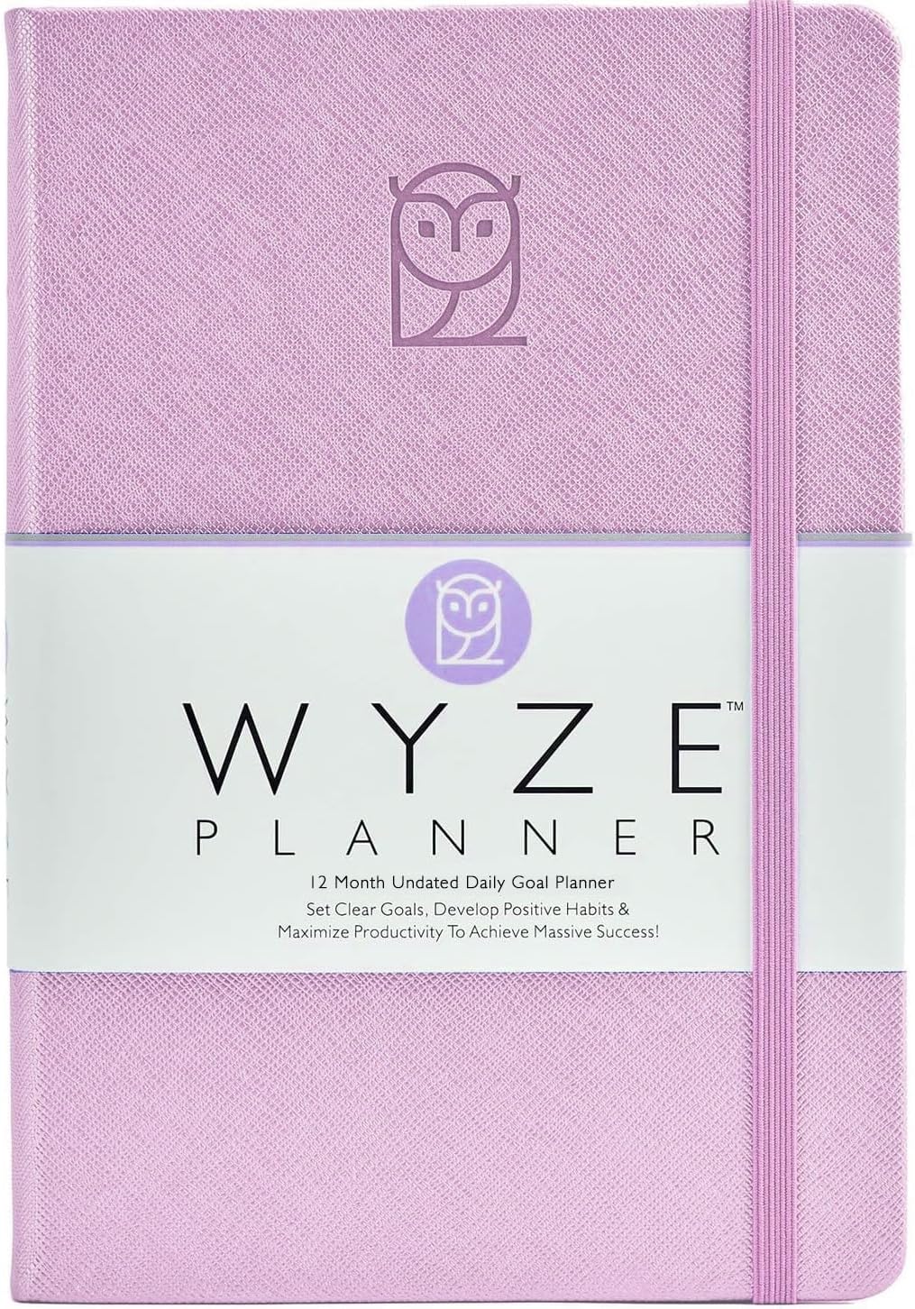 Undated Daily Planner – 1-Year B5 Productivity Organizer with Two-Page Weekly Spread, Goal Setting, Habit Tracker, Weekly & Monthly Pages – Hardcover Time Management Notebook (Lilac)