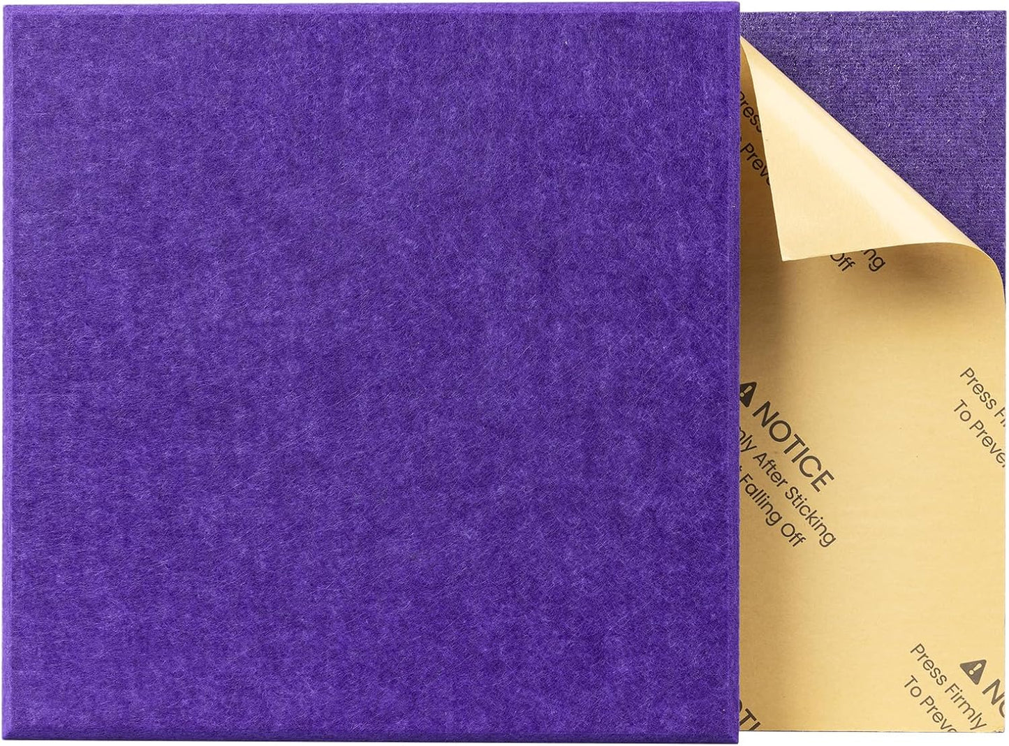12 Pack Self-Adhesive Acoustic Panels, 12" X 12" X 0.4" High-Density Sound Proof Foam Panels for Walls, Soundproof Wall Panels for Home & Office (Purple)