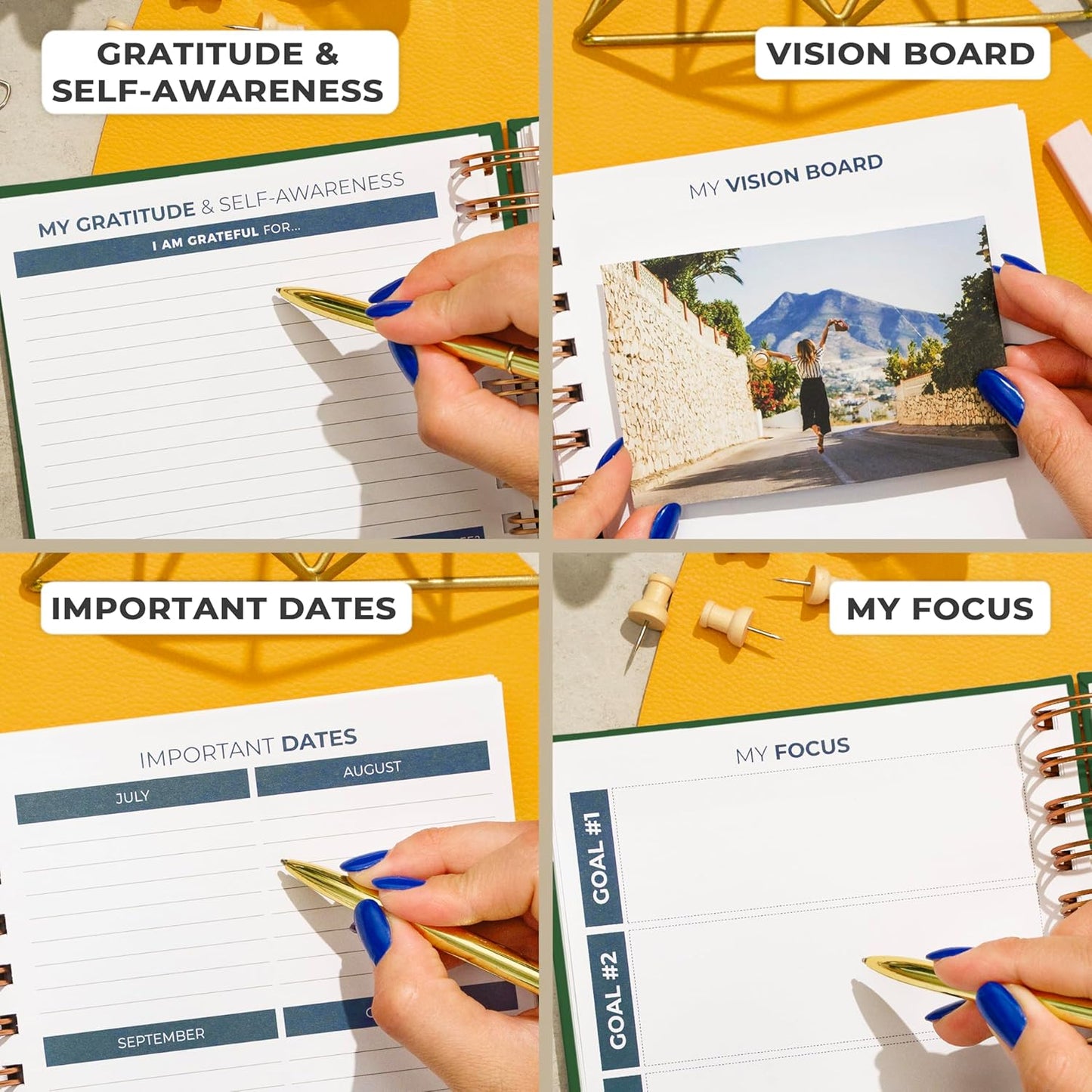 Clever Fox Planner 2nd Edition Spiral – Colorful Weekly & Monthly Goal Planner, Time Management & Productivity Organizer, Undated (Forest Green)