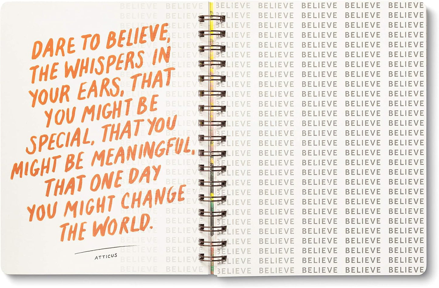 Compendium Spiral Notebook - There is a voice that doesn't use words. Listen. — A Designer Spiral Notebook with 192 Lined Pages, College Ruled, 7.5”W x 9.25”H