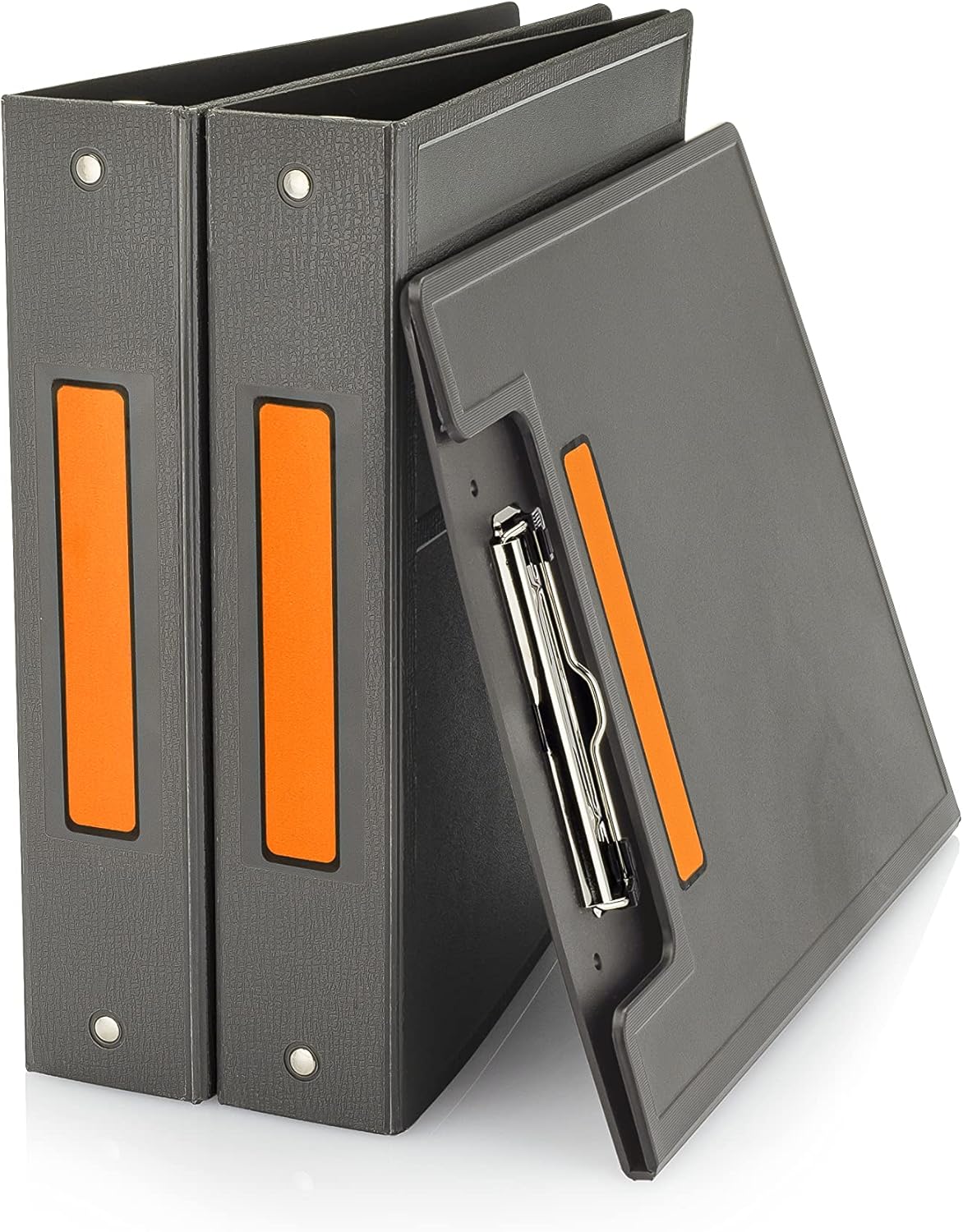 Carstens Adhesive Sticker Labels, 5 3/8” x 1”, Binder Labels for 1” Ring Binder Spines, Orange, Roll of 200