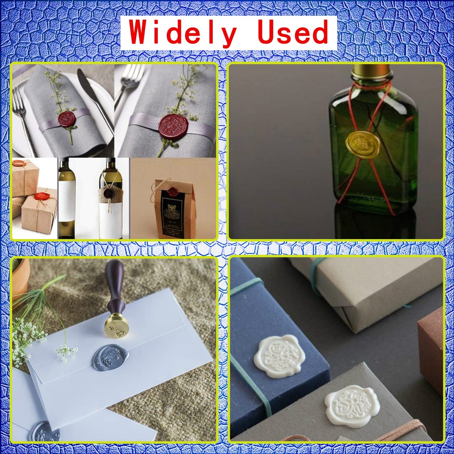 Animal Wax Seal Stamp with Removable Brass Head Wooden Handle - Butterfly Stamp for Envelope Sealing