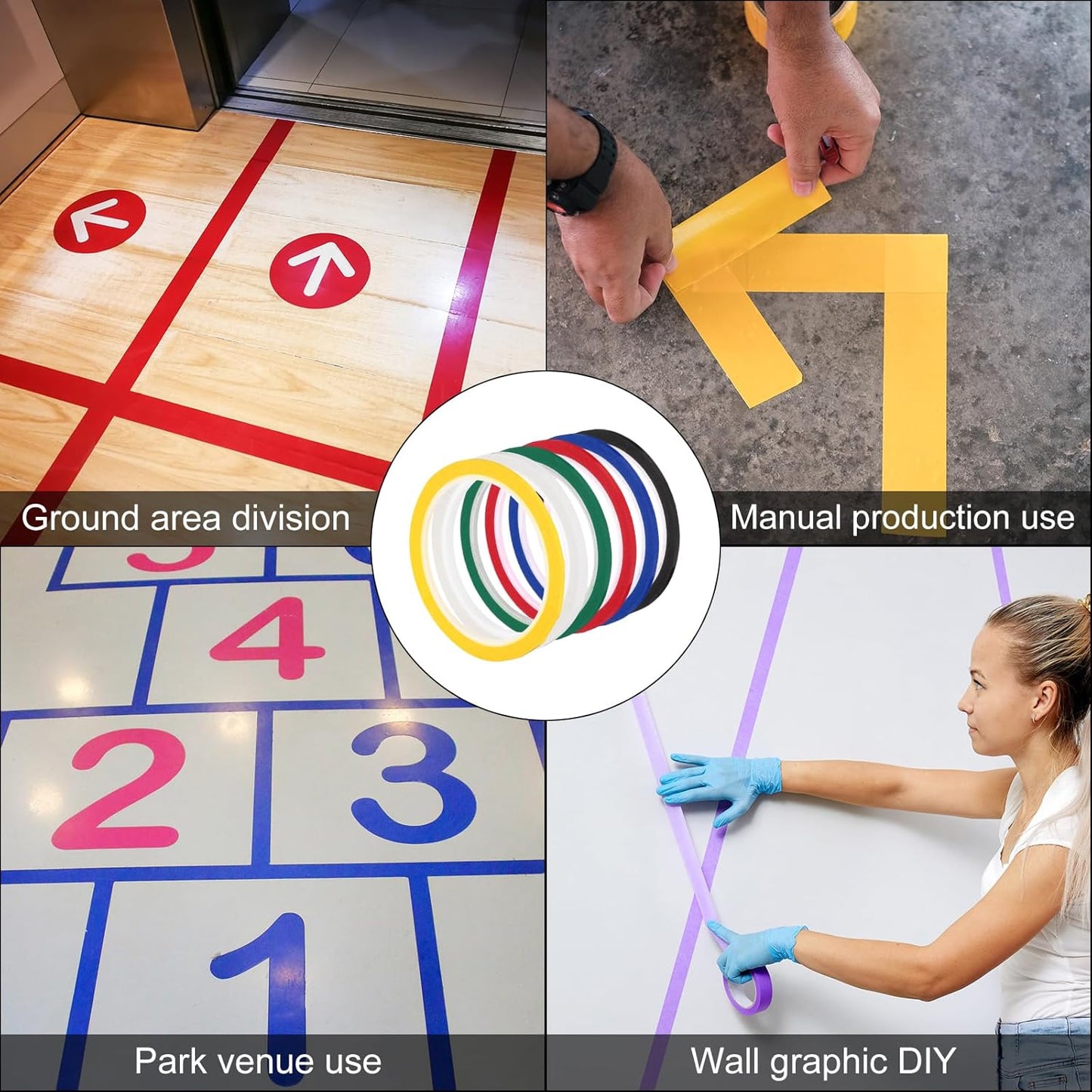 uxcell 1/8" x 36 Yard Graphic Tape Whiteboard Grid Marking Tape Pinstripe Chart Line, Blue