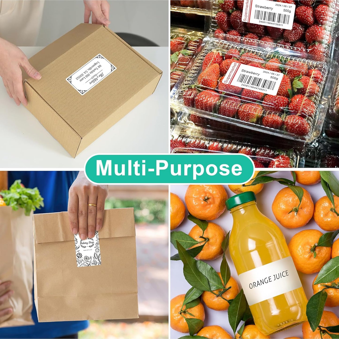 L LIKED 2" x 4" Label Stickers, Printable White 500 Sheets for Laser/Inkjet Printing - Matte White, 10 per Sheets (5000 PCS Labels)