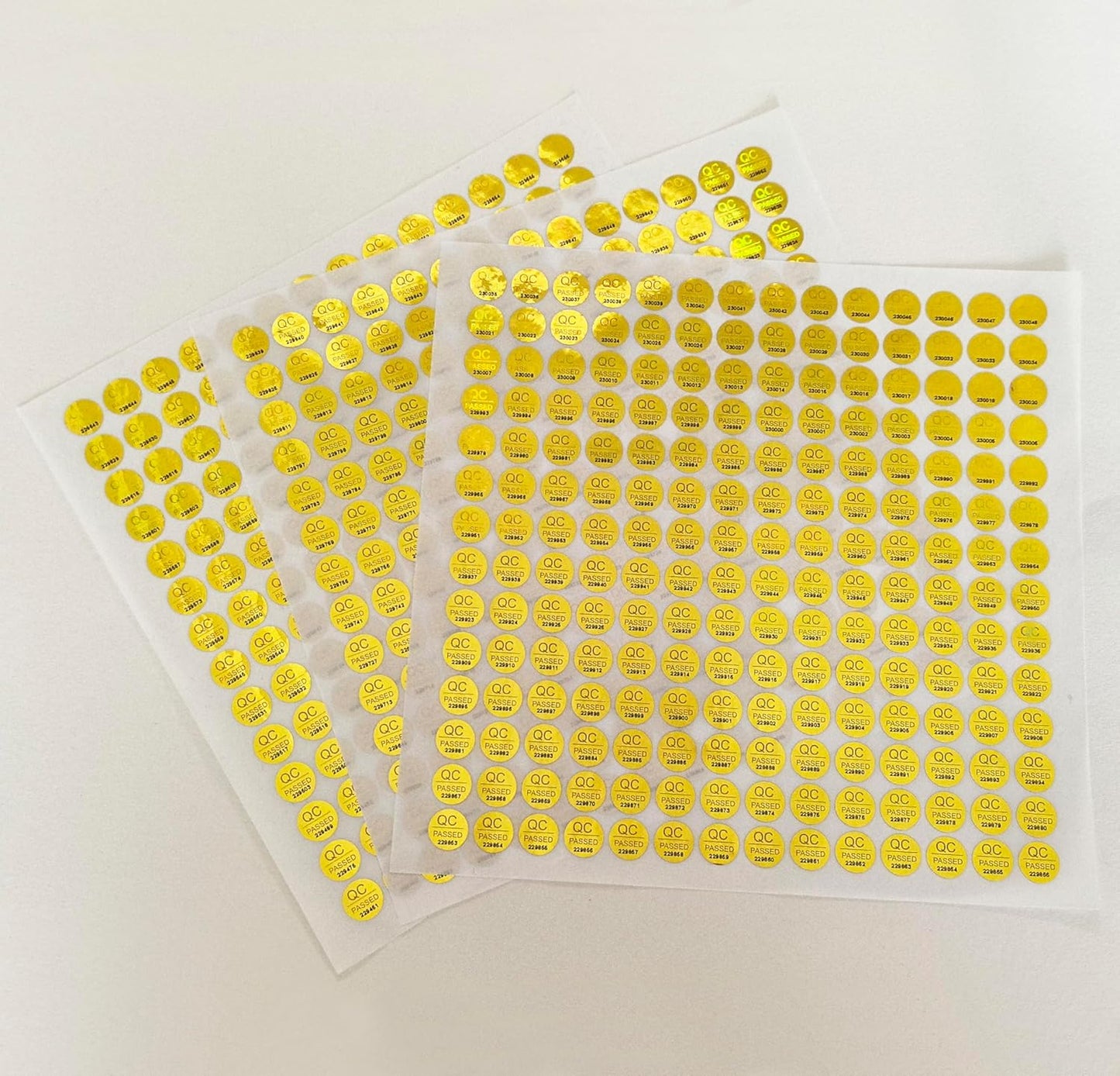 2300pcs 0.39 inch QC Passed Tamper Proof Stickers Silver High Security Tamper Evident Warranty Void Hologram Labels w/Unique Sequential Serial Numbering