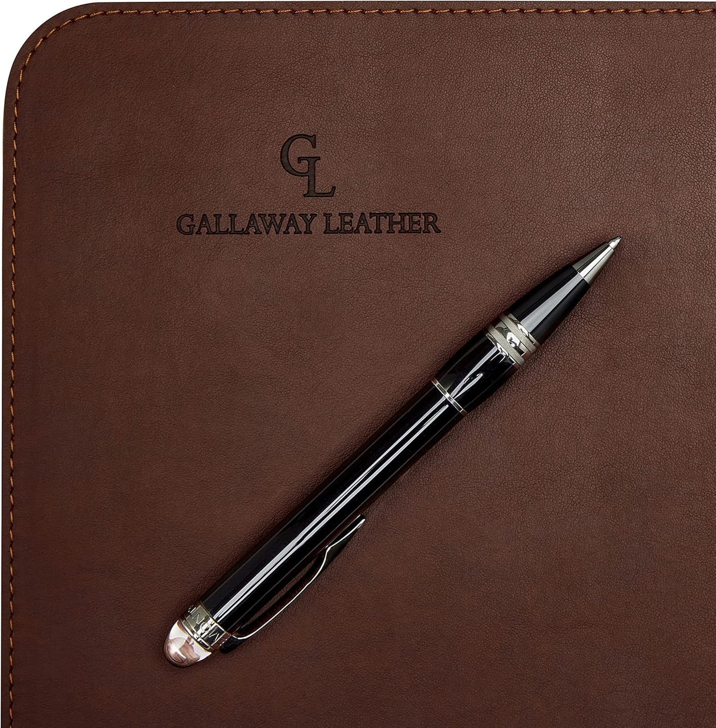 Gallaway Leather Desk Mat - Office Writing Pad, Medium 24" x 14" Dark Brown, Gift Ready Elegant Computer Desk Cover Protector