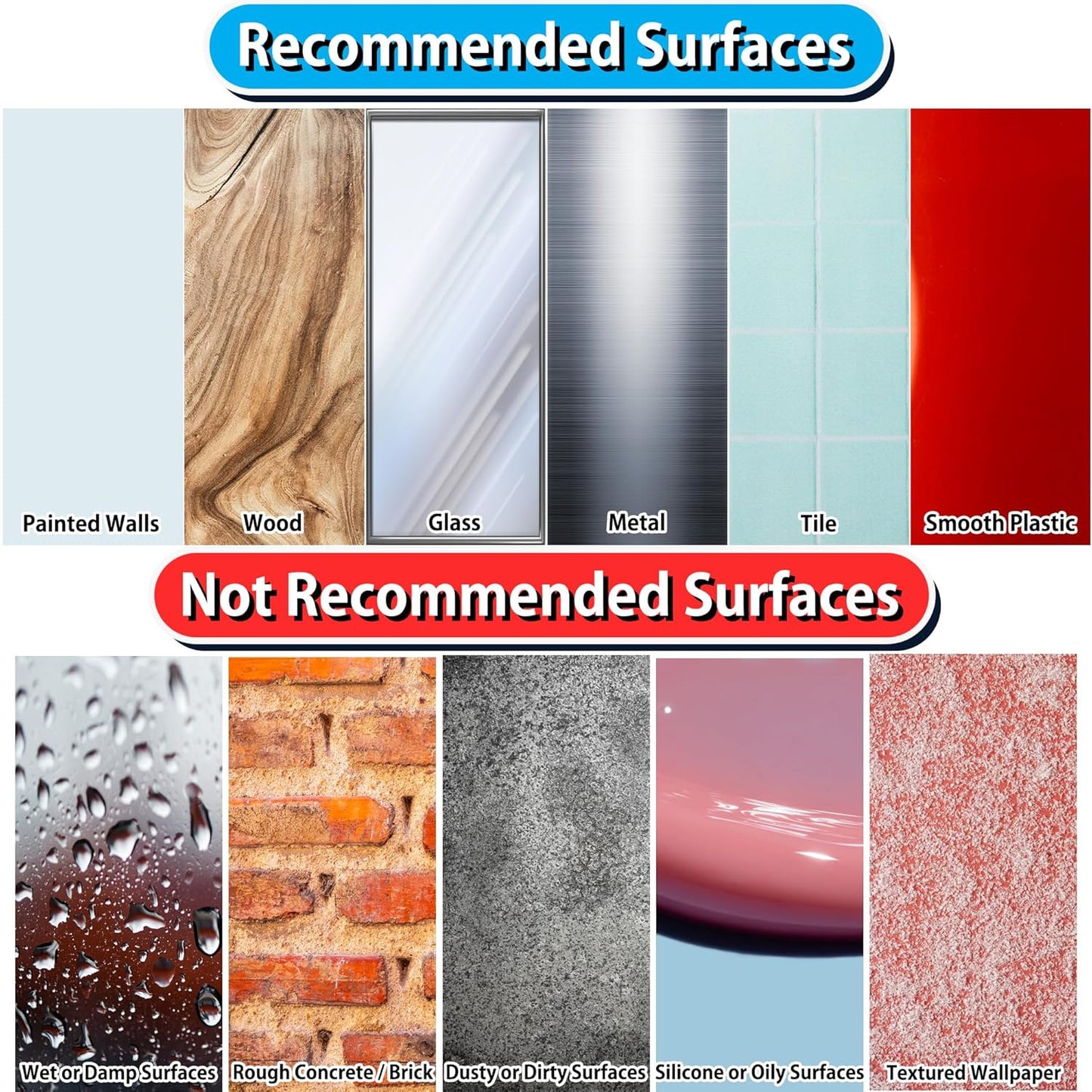 300 Pack Mini Ear Double-Sided Mounting Tape Square Heavy Duty Adhesive for Sound Proof Foam Panels, Wall Decor, Wall Art, Easy to Peel and No Residue