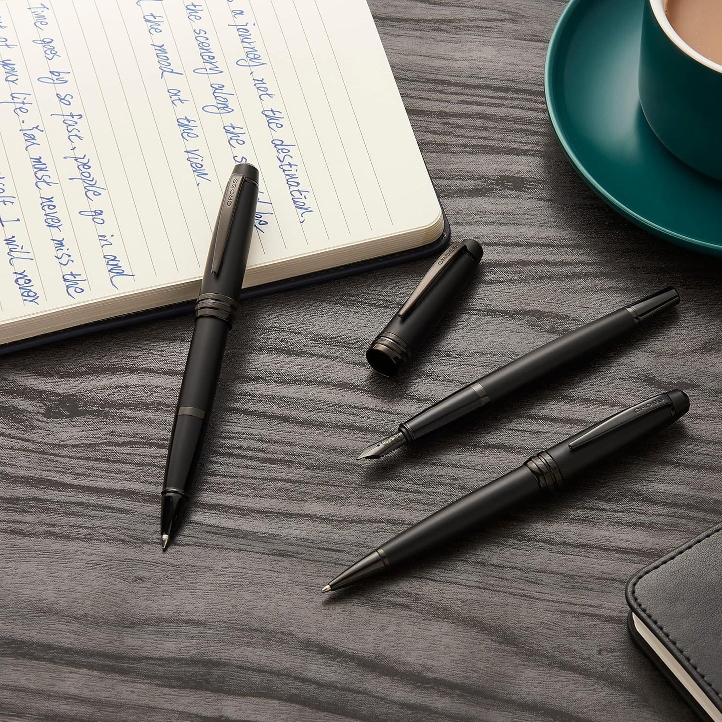 Cross Bailey Refillable Fountain Presented in a Premium Gift Box - Medium Point, Black Ink, Matte Black