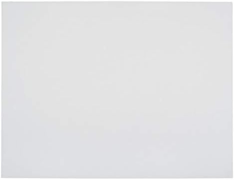 School Smart Railroad Poster Board Paper, 22 x 28 Inches, 6-Ply, White, Pack of 25