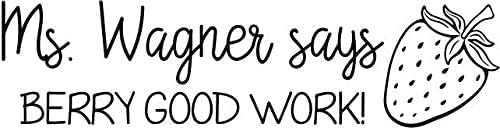 Berry Good Work Large Custom Classroom Book Stamps | 49 Designs | Fun Phrases | Grading Made Easy