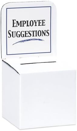 White Card Box XL raffle ticket box Corrugated Ballot and suggestion box with wide slot Donation Box & Removable Header for fundraising events 10.5H x 10.5W x 10D, Display area 11" x 10.5"(10 pack)