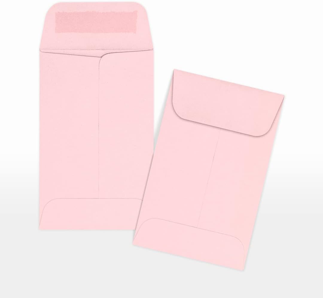 LUXPaper #1 Coin Envelopes | 2 1/4" x 3 1/2" | Candy Pink | 80lb. Text | 250 Qty