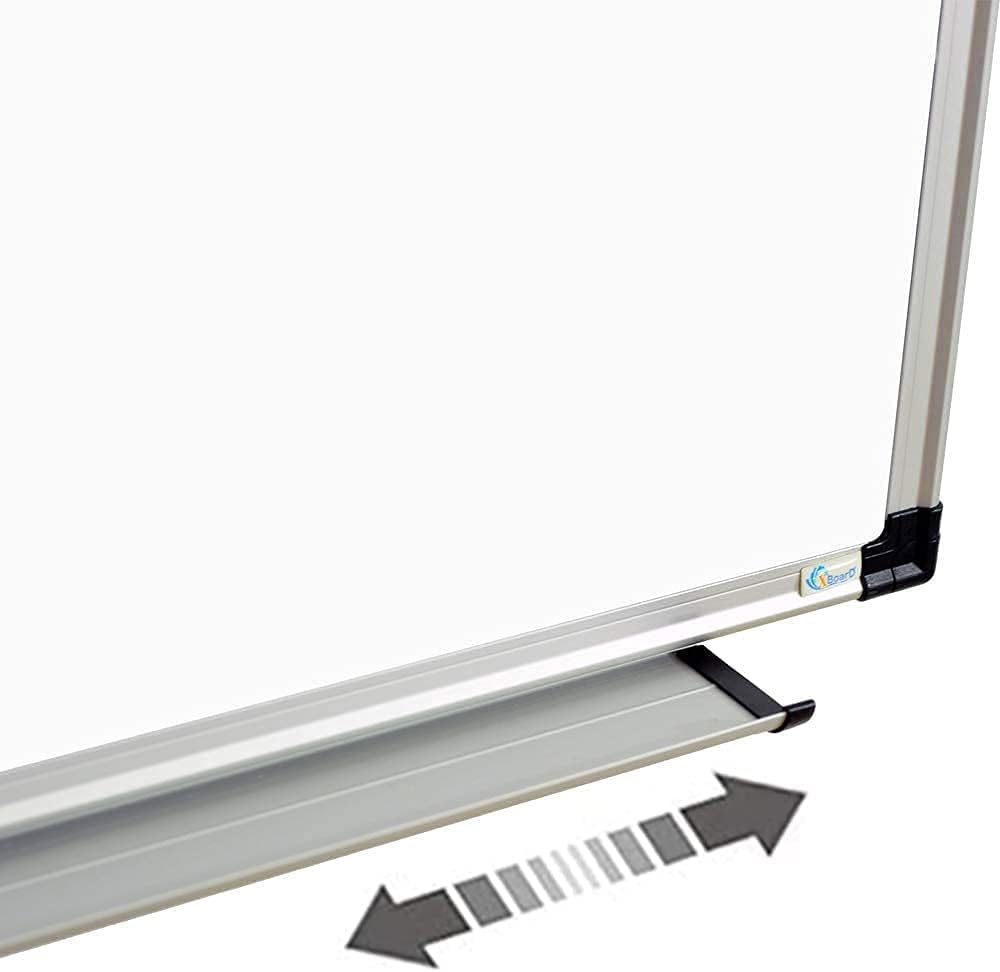 XBoard Whiteboard 48 x 36 Inch, Magnetic Dry Erase Board with Aluminium Frame & Marker Tray 4' x 3' | Wall Mounted Magnetic White Board for Home School Office