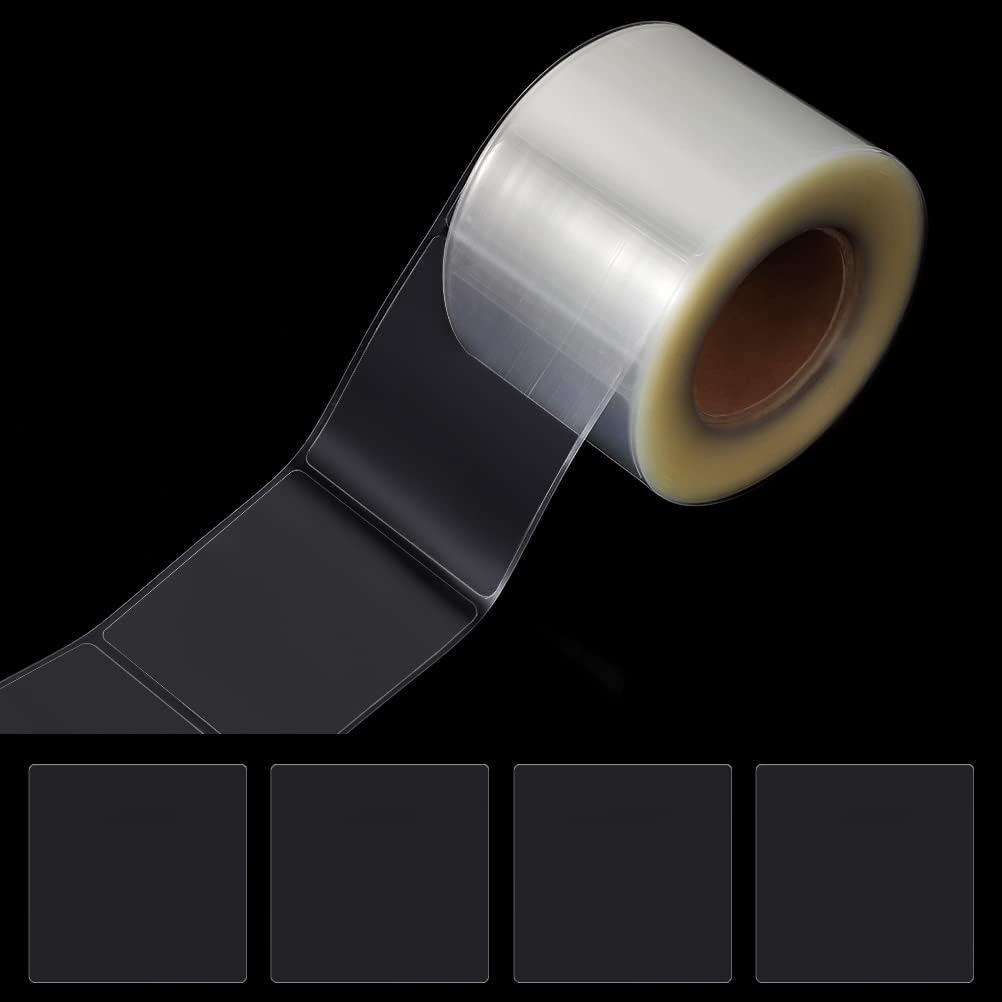 500 PCS Label Protectors, Clear Label Protectors Waterproof Clear Labels for Protecting Barcodes, Books, Numbers, Clothes Food Labels in Laboratory, Library, Office, Supermarket (1.97×1.97inch)