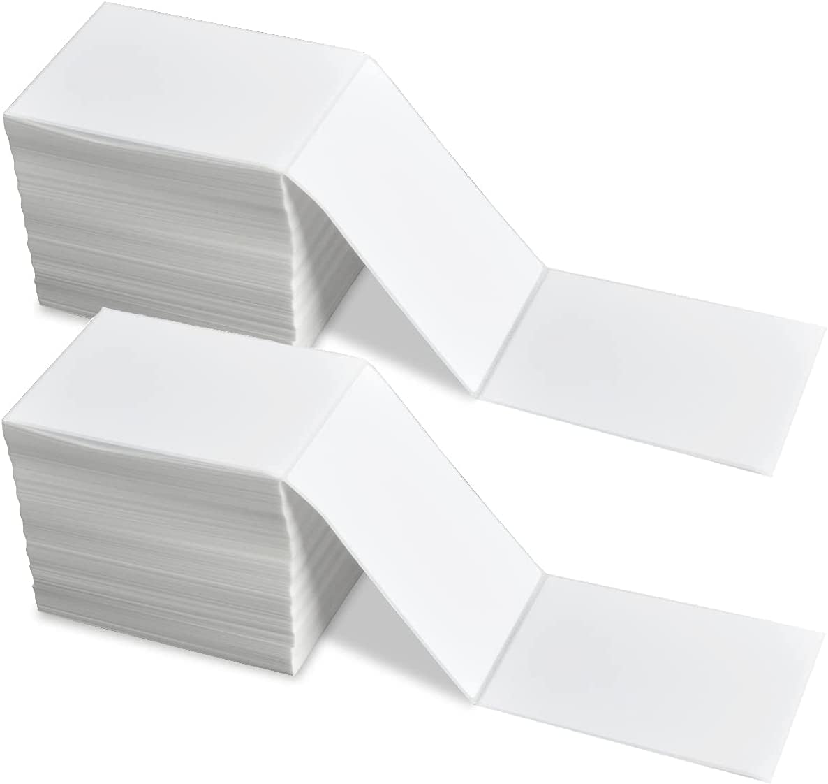 4x6 Thermal Labels, FungLam 2000 Fanfold 4" x 6" Direct Thermal Shipping Labels, Thermal Printer Labels with Perforated line, Permanent Adhesive, Compatible Zebra, Rollo Label Printer