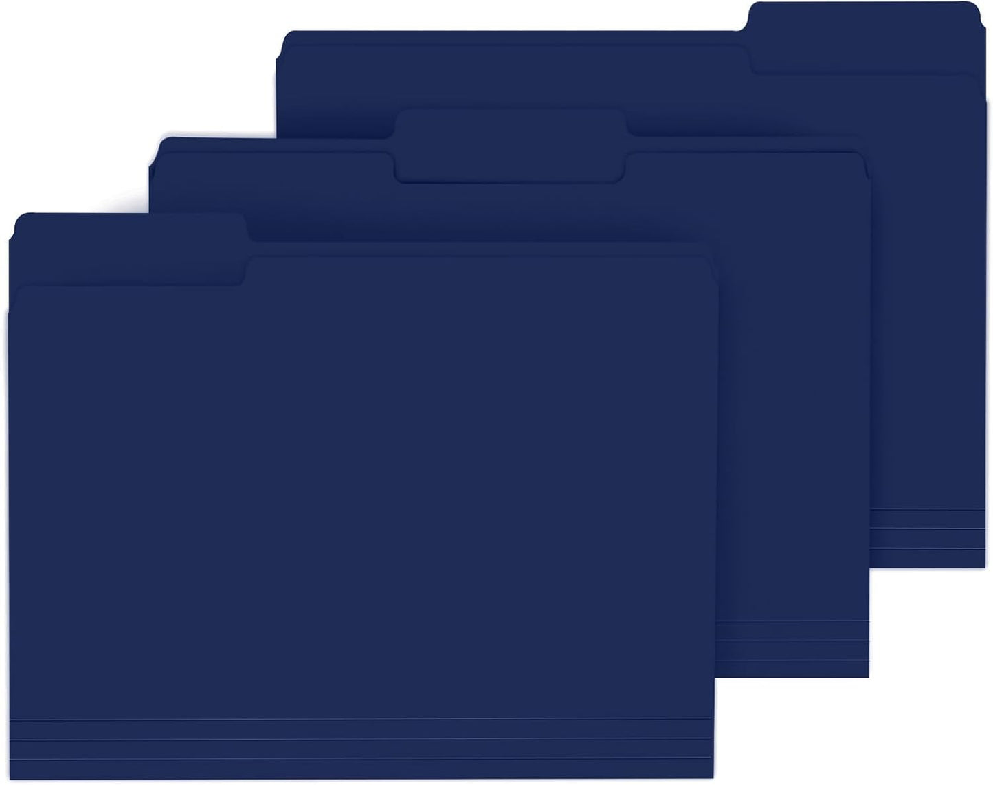 File Folder, PANDRI 120 Pack File Folder, 1/3 Cut Tab, Letter Size, Filing Folder for Office School Business, Dark Blue