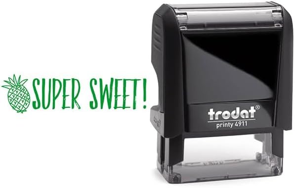 Custom Self-Inking Teacher Stamps | 49 Designs | Fun Phrases | Grading Made Easy | Classroom and Library Book Stamps (Super Sweet, Xtra Large)