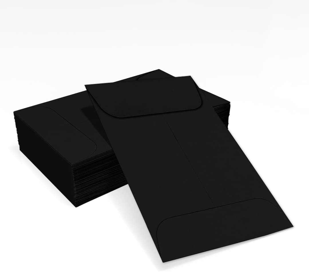 LUXPaper #1 Coin Envelopes | 2 1/4" x 3 1/2" | Midnight Black | 80lb. Text | 500 Qty.