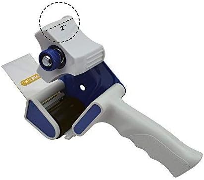 Tape King Packing Tape Dispenser Gun - Handheld Tape Gun w/ 2-Inch-Wide Clear Packaging Tape and Bonus Roll - Shipping Tape for Sealing, Storing, and Moving Boxes, 2 Pack